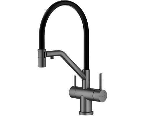 Смеситель для кухни Splenka S70.62.09 Графит матовый Черный
