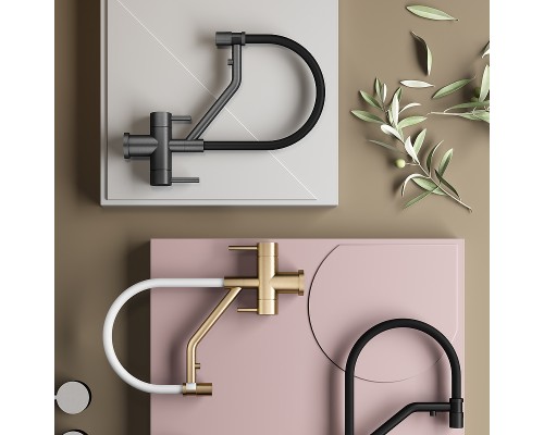 Смеситель для кухни Splenka S70.62.09 Графит матовый Черный