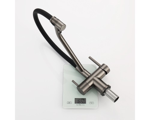 Смеситель для кухни Splenka S70.62.09 Графит матовый Черный