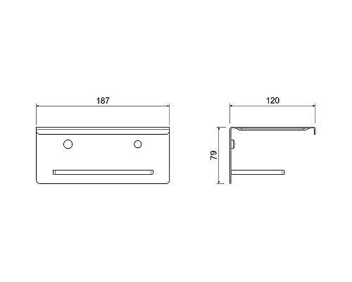Держатель туалетной бумаги Aquatek Либра AQ4309CR с полкой Хром