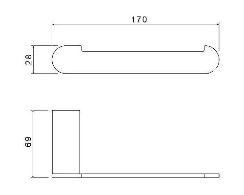Держатель туалетной бумаги Aquatek Лира AQ4408MB Черный матовый