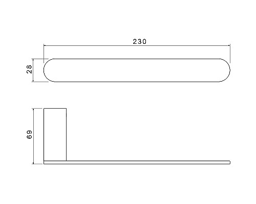 Полотенцедержатель Aquatek Лира AQ4419MB Черный матовый