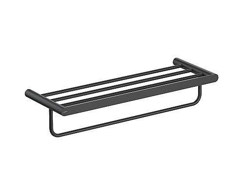 Полка для полотенец Aquatek Лира AQ4415MB Черная матовая