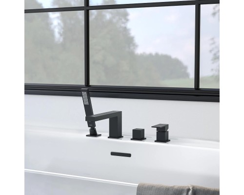 Смеситель на борт ванны Aquatek Либра AQ1648MB Черный матовый