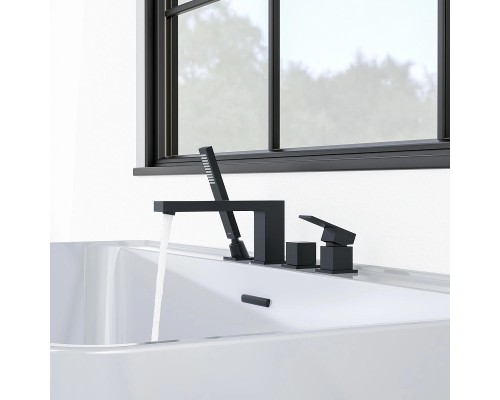 Смеситель на борт ванны Aquatek Либра AQ1648MB Черный матовый