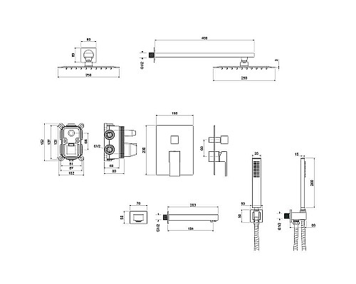 Душевая система Aquatek Либра AQ1673CR Хром