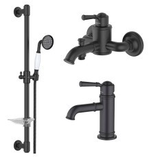 Комплект смесителей Aquatek Классик Черный матовый