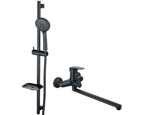 Смеситель для ванны Aquatek Вега AQ1033MB универсальный Черный матовый