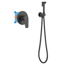 Гигиенический душ со смесителем Aquatek Бетта Черный матовый