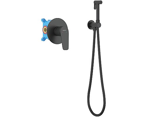 Гигиенический душ со смесителем Aquatek Бетта AQ1119MB Черный матовый