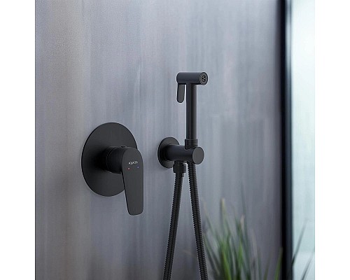 Гигиенический душ со смесителем Aquatek Бетта AQ1119MB Черный матовый