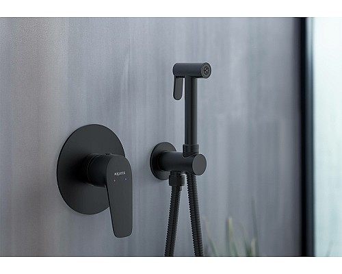 Гигиенический душ со смесителем Aquatek Бетта AQ1119MB Черный матовый