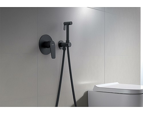 Гигиенический душ со смесителем Aquatek Бетта AQ1119MB Черный матовый