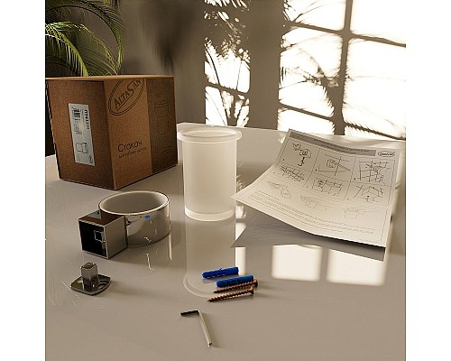 Стакан для зубных щеток Altasan Лотос ЛТ41Х Хром