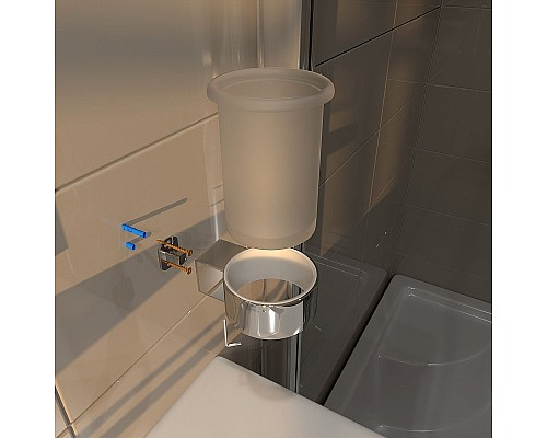 Стакан для зубных щеток Altasan Лотос ЛТ41Х Хром