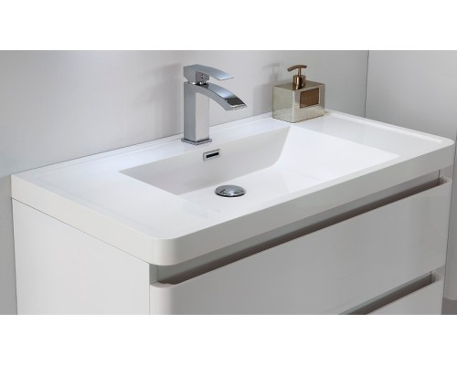 Тумба с раковиной Parly Spa Gucci 60 Gucci60 10116 подвесная Белая глянцевая