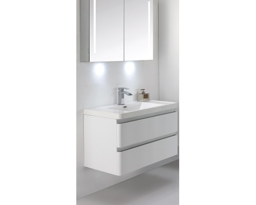 Тумба с раковиной Parly Spa Gucci 60 Gucci60 10116 подвесная Белая глянцевая