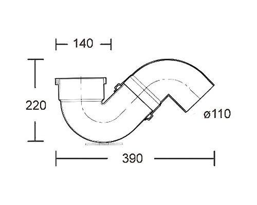 Сифон для чаши Генуя Creavit 1300611021 Серый