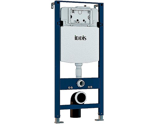 Комплект унитаза с инсталляцией Iddis Basic BASBI01i73 с сиденьем Микролифт и клавишей смыва Хром