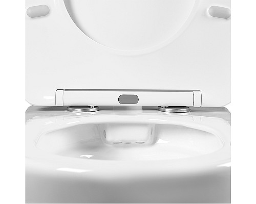 Комплект унитаза с инсталляцией Aquatek Set Aquatek Бетта KDI18 с сиденьем Микролифт  и клавишей смыва Хром глянцевый