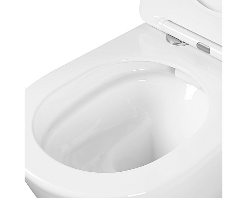 Комплект унитаза с инсталляцией Aquatek Set Aquatek Бетта KDI18 с сиденьем Микролифт  и клавишей смыва Хром глянцевый