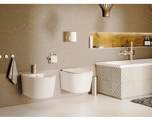 Комплект унитаза с инсталляцией Aquatek Set Aquatek Бетта KDI18 с сиденьем Микролифт  и клавишей смыва Хром глянцевый