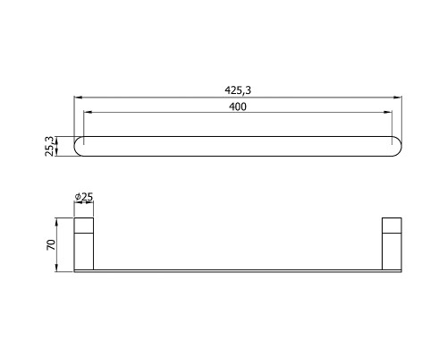 Полотенцедержатель Nofer Verona 16870.40.B Хром