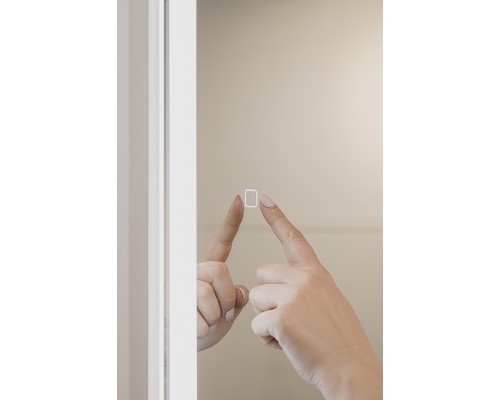 Зеркальный шкаф Silver Mirrors Фиджи Flip 60 LED-00002472 с подсветкой Белый