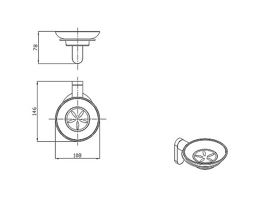 Мыльница Raglo R300.02 Хром