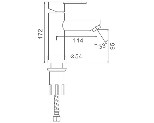 Смеситель для раковины Splenka S223.10.06 Черный матовый