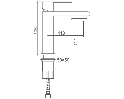 Смеситель для раковины Splenka S224.10.05 Сатин