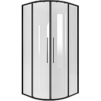 Душевой уголок Niagara Nova 80х80 NG-6825-34BLACK профиль Черный матовый стекло прозрачное