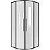 Душевой уголок Niagara Nova 80х80 NG-6825-34BLACK профиль Черный матовый стекло прозрачное