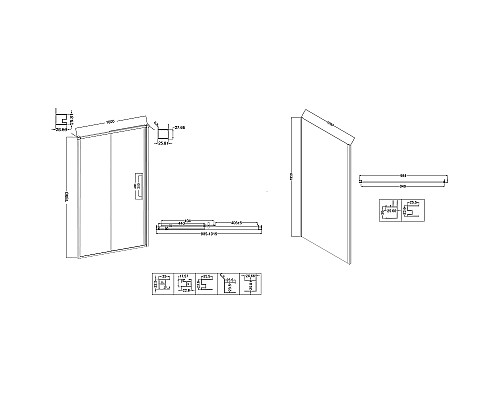 Душевой уголок Niagara Nova 100х100 NG-64-10A-A100-34 профиль Хром стекло прозрачное