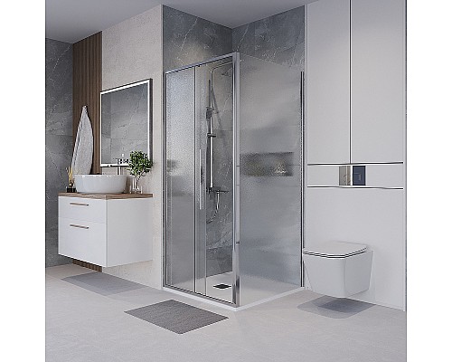 Душевой уголок Niagara Nova 100х100 NG-65-10CH-CH100-34 профиль Хром стекло шиншилла