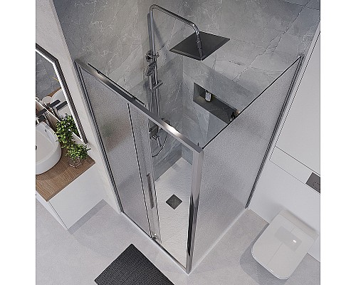 Душевой уголок Niagara Nova 100х100 NG-65-10CH-CH100-34 профиль Хром стекло шиншилла