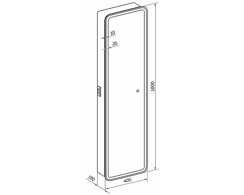 Шкаф пенал Bellezza Марта 40 4646605520015 подвесной Белый