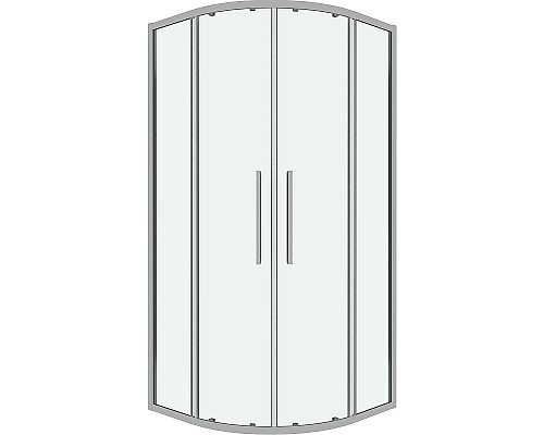 Душевой уголок Grossman Cosmo 80х80 301.K33.02.8080.10.00 профиль Хром стекло прозрачное