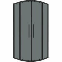 Душевой уголок Grossman Cosmo 90х90 301.K33.02.9090.21.10 профиль Черный матовый стекло тонированное