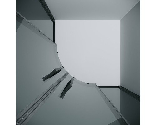 Душевой уголок Grossman Cosmo 90х90 301.K33.02.9090.21.10 профиль Черный матовый стекло тонированное