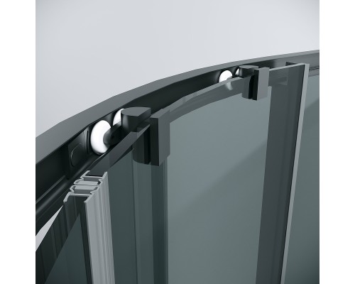 Душевой уголок Grossman Cosmo 90х90 301.K33.02.9090.21.10 профиль Черный матовый стекло тонированное