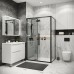 Душевой уголок Grossman Cosmo 120х90 120.K33.02.1290.21.00 профиль Черный матовый стекло прозрачное