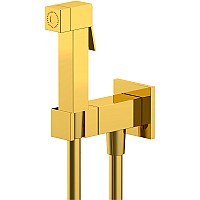 Гигиенический душ со смесителем Remer Qubica Q64DO Золото глянцевое