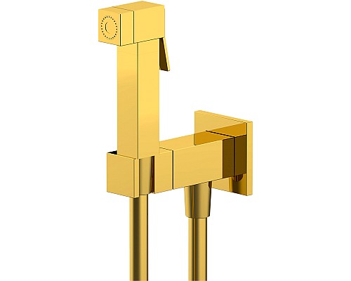 Гигиенический душ со смесителем Remer Qubica Q64DO Золото глянцевое