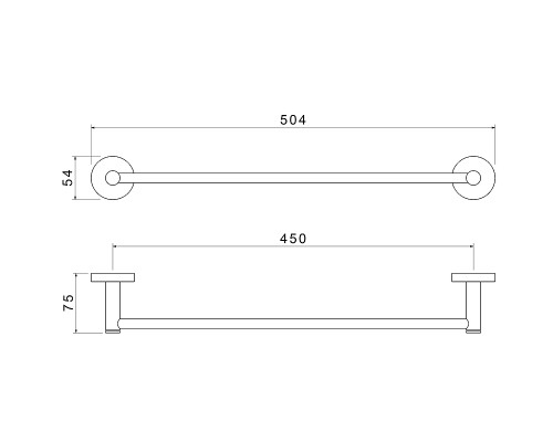 Полотенцедержатель Schein Kahlo 9152MB Черный матовый