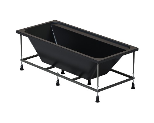 Акриловая ванна Corpa Nera Bellini 180x80 Черная матовая без гидромассажа