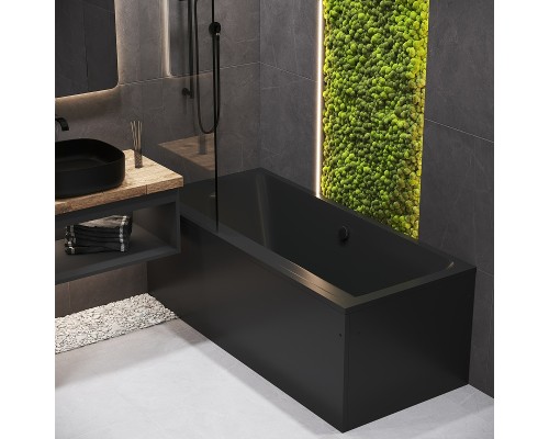Акриловая ванна Corpa Nera Bellini 180x80 Черная матовая без гидромассажа