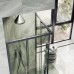 Душевой уголок Maybah Glass 900x900x1950 раздвижной профиль Черный стекло прозрачное