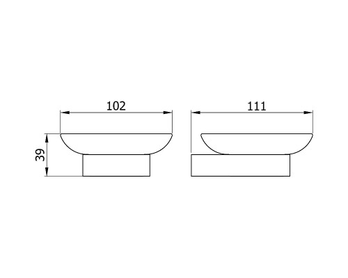 Мыльница Nofer Corinto 16925.S Сатин