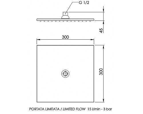 Верхний душ Remer 359SSLXVX Сталь